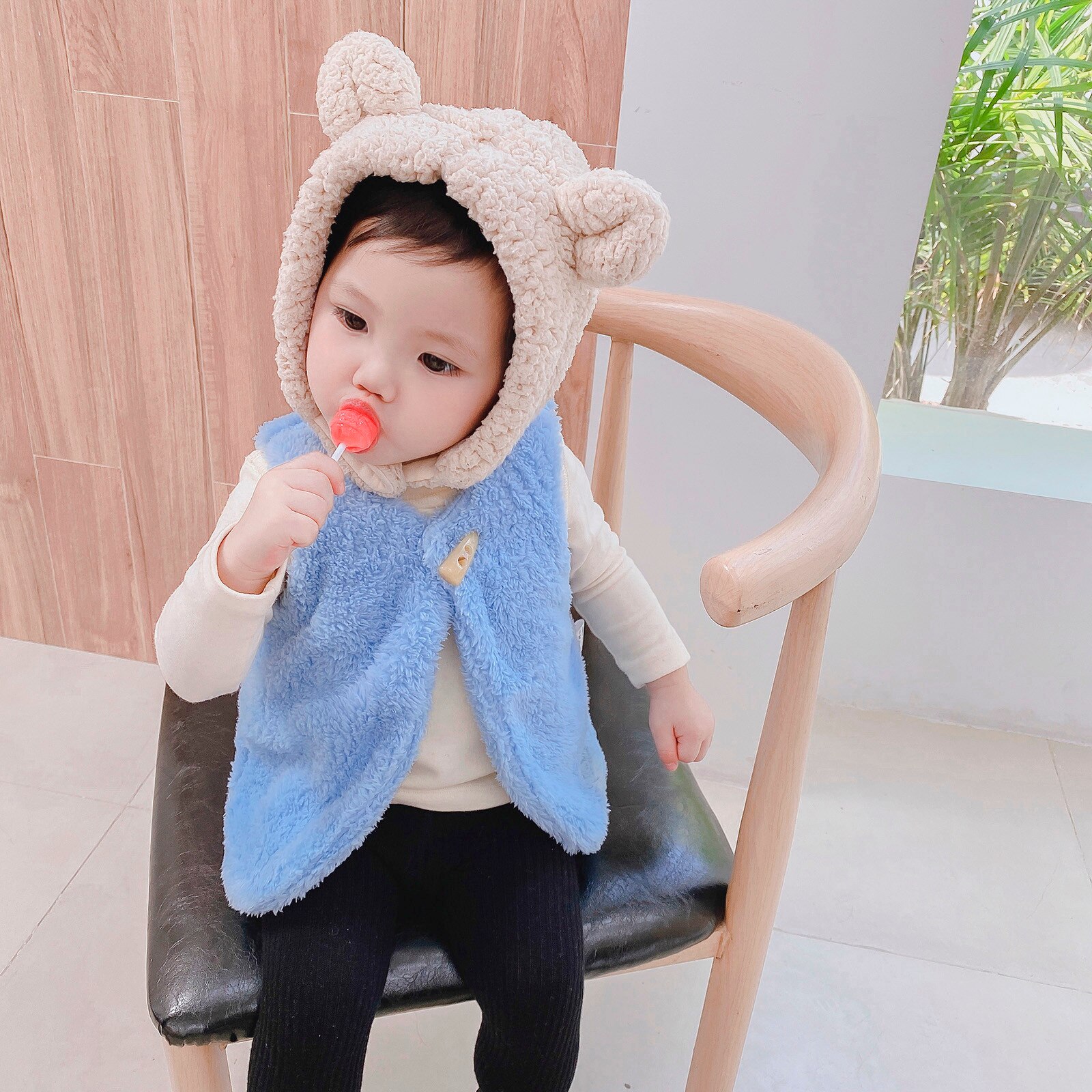 Winter Peuter Baby Kinderen Baby Jongens Meisjes Effen Kleuren Mouwloze Warm Fluffys Sherpa Vest Jassen Flanel Vest Kleding # P4