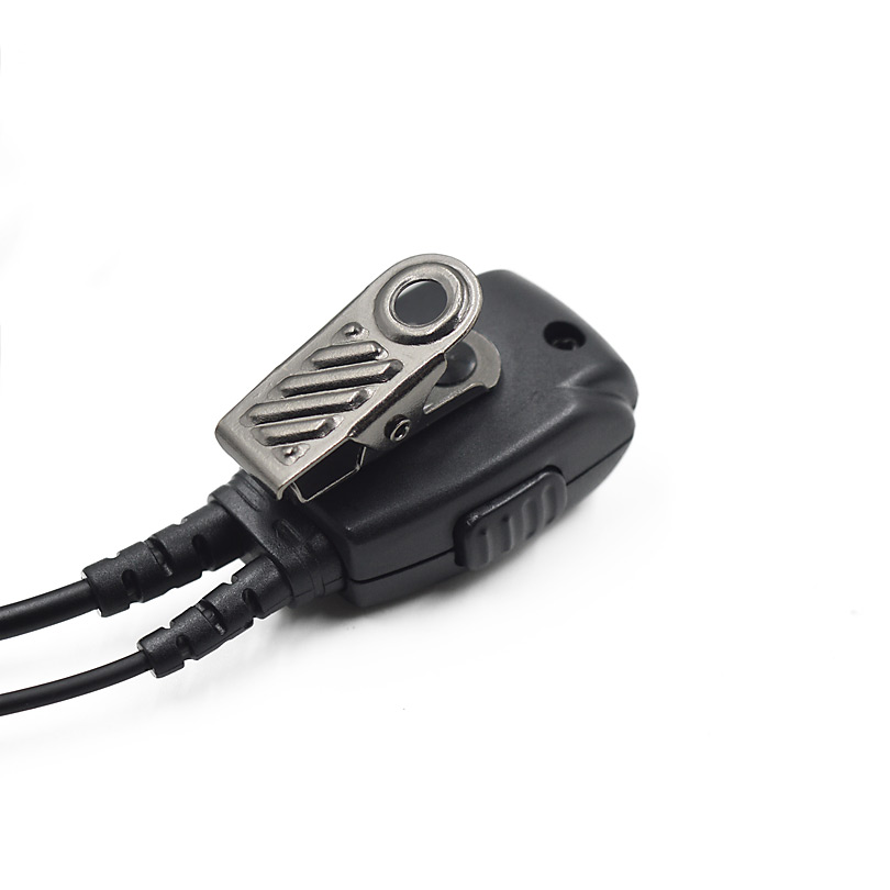 XQF D-Anillo de alambre en espiral gancho auricular micrófono PTT para $TERM impacto Baofeng Radio portátil UV-5R BF-888S Walkie Talkie UV5R GT-3TP