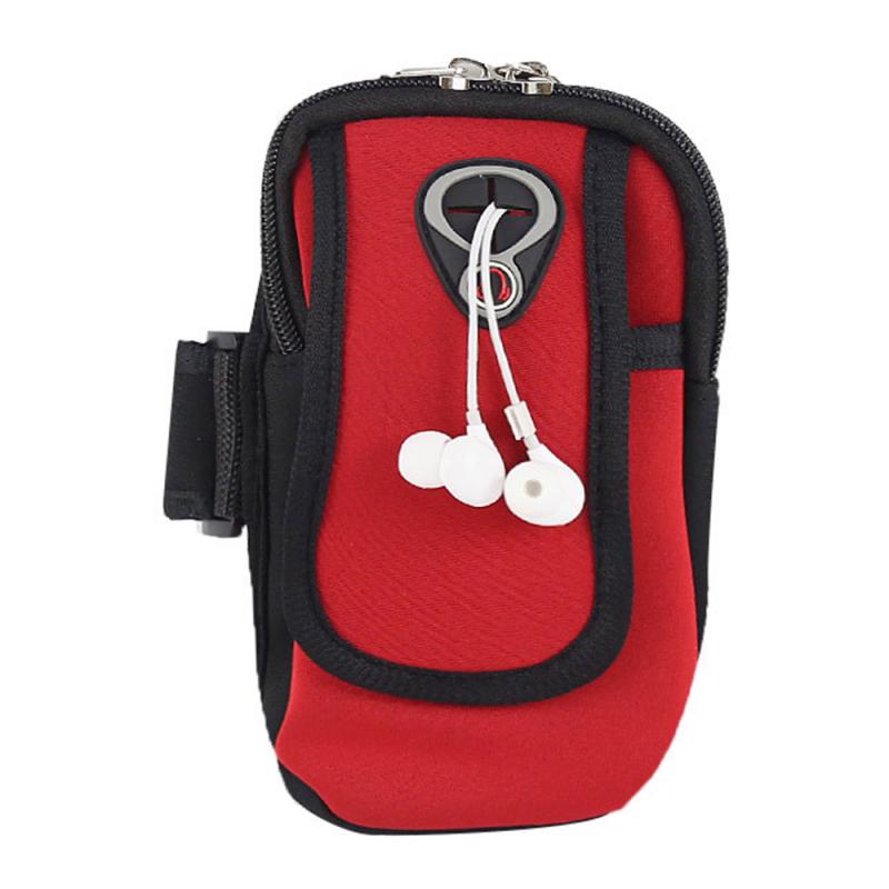 Sports Running Arm Bag Universal Waterproof Sport Mobile Phone Pack Climbing Hiking Mobile Arm Pack: Rood