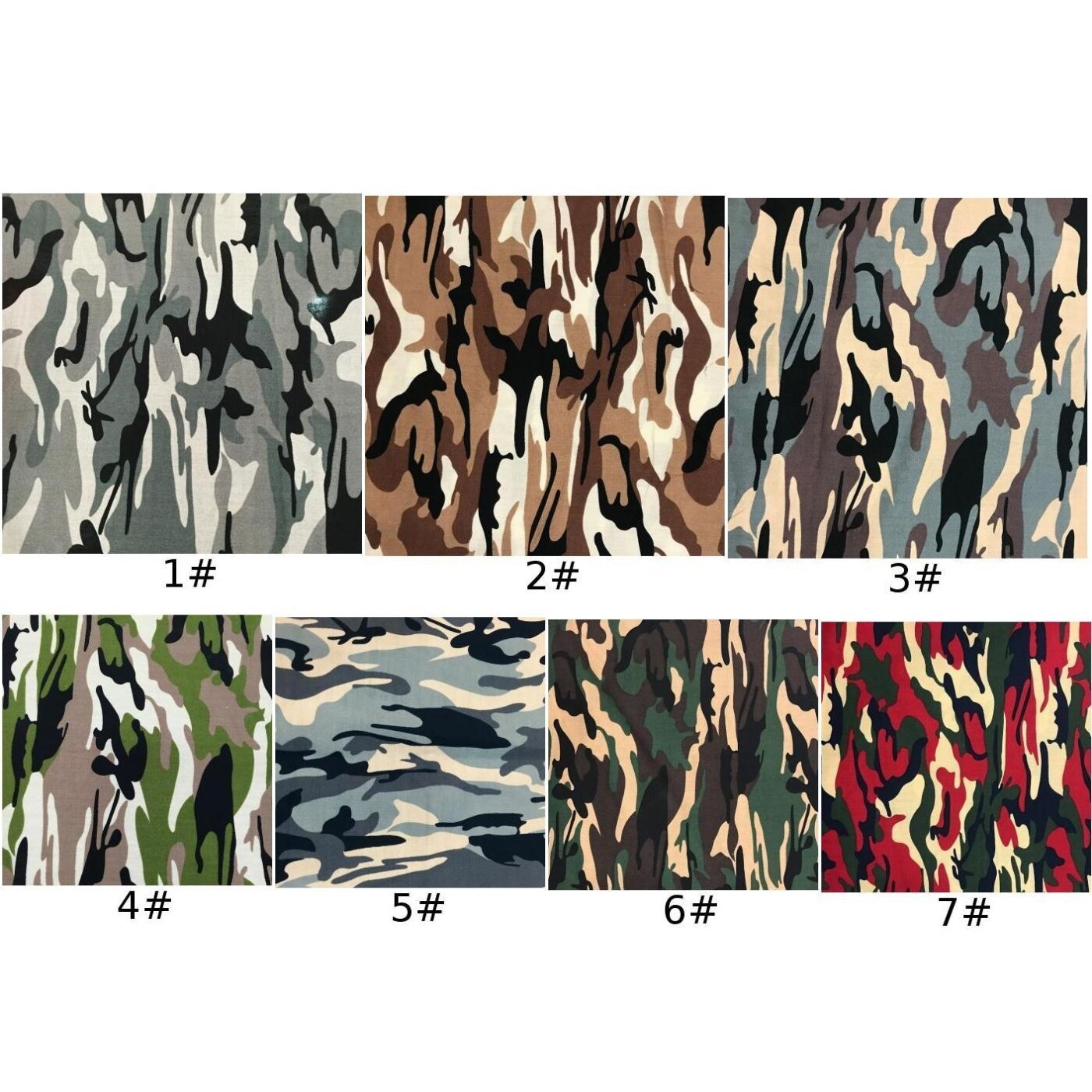 DIY Cotton Fabric 1M*1.5M Camouflage Printed Camo 100% Cotton Fabric Shirt Pants Sewing Quilting Supplies 132*77 Density