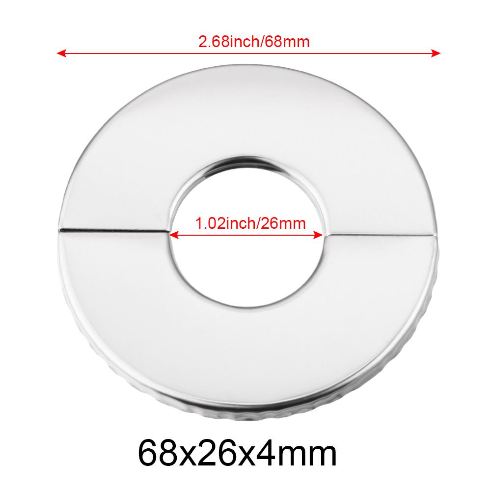 Edelstahl Wasserhahn Dekorative Abdeckung Selbst-Klebstoff Rohr Zauberstab Abdeckungen Zauberstab Flansch Flansch Abdeckung Dusche Küche Wasserhahn Zubehör: 68x26x4mm