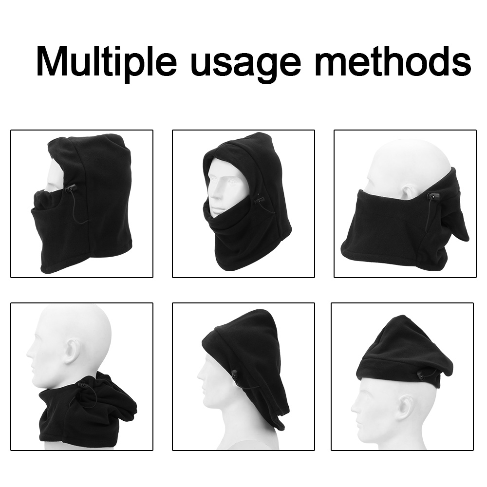 Motorcycle Bicycle Face Mask Thermal Fleece Balaclava Hood Police Swat Ski Bike Wind Winter Stopper Cs Mask Outdoor Warm