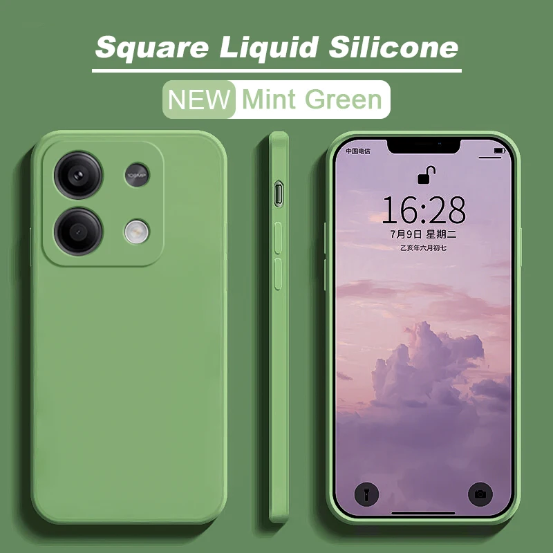 Redmi nota 13 pro 4g caso de silicone líquido macio tpu capa para xiaomi redmi nota 13 note13pro plus note13 pro 5g caso telefone: Alumínio / Cinza escuro
