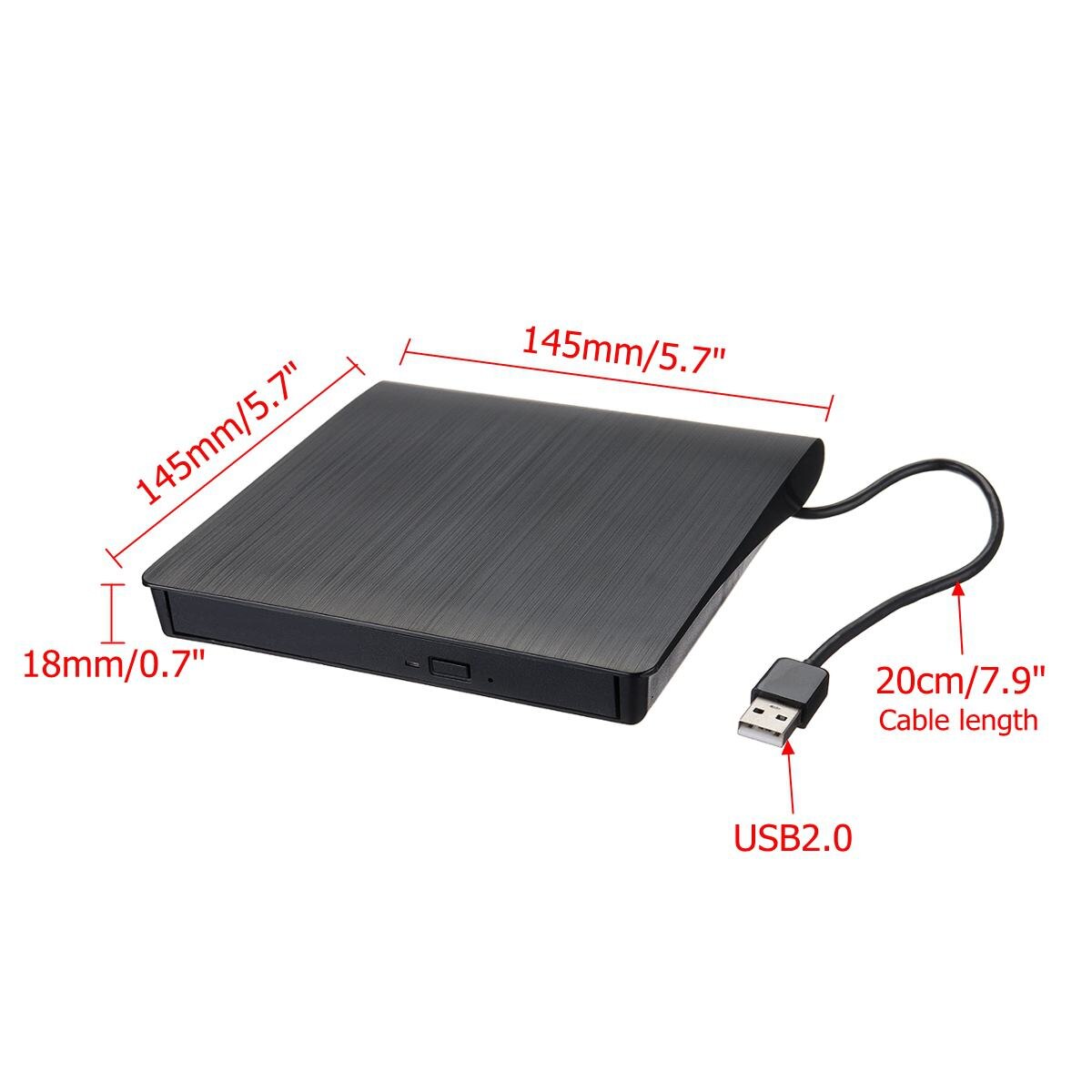 USB 3.0 Slim External DVD RW CD Writer Drive Burner Reader Player Optical Drives For Laptop PC Business Office