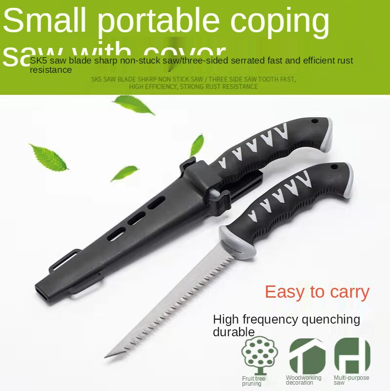 Portable Fruit Tree Saw Garden Saw Hand Saw Waist Saw Woodworking Saw Felling Saw Fruit Tree Outdoor Saw Band Saw Set Hacksaw