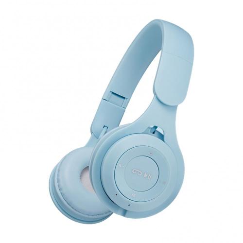 M6 Wireless Foldable Headset Macarons Heavy Bass Bluetooth Gaming Music call Sports Comfortable To Wear Headphon: Blue