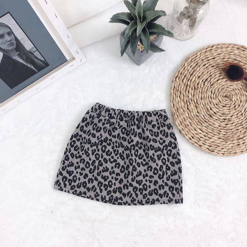 Chifuna sommer leopard mønster knap nederdele til piger 1-5 år gamle børne nederdel børne nederdel til piger børne nederdele