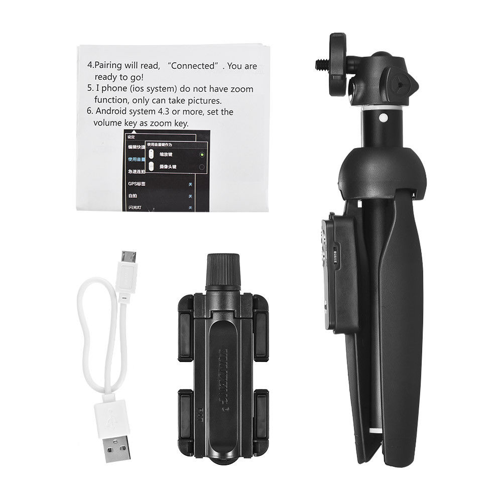 YUNTENG YT-9928 2-in-1 Mini Tripod Selfie Stick with Bluetooth Remote Control