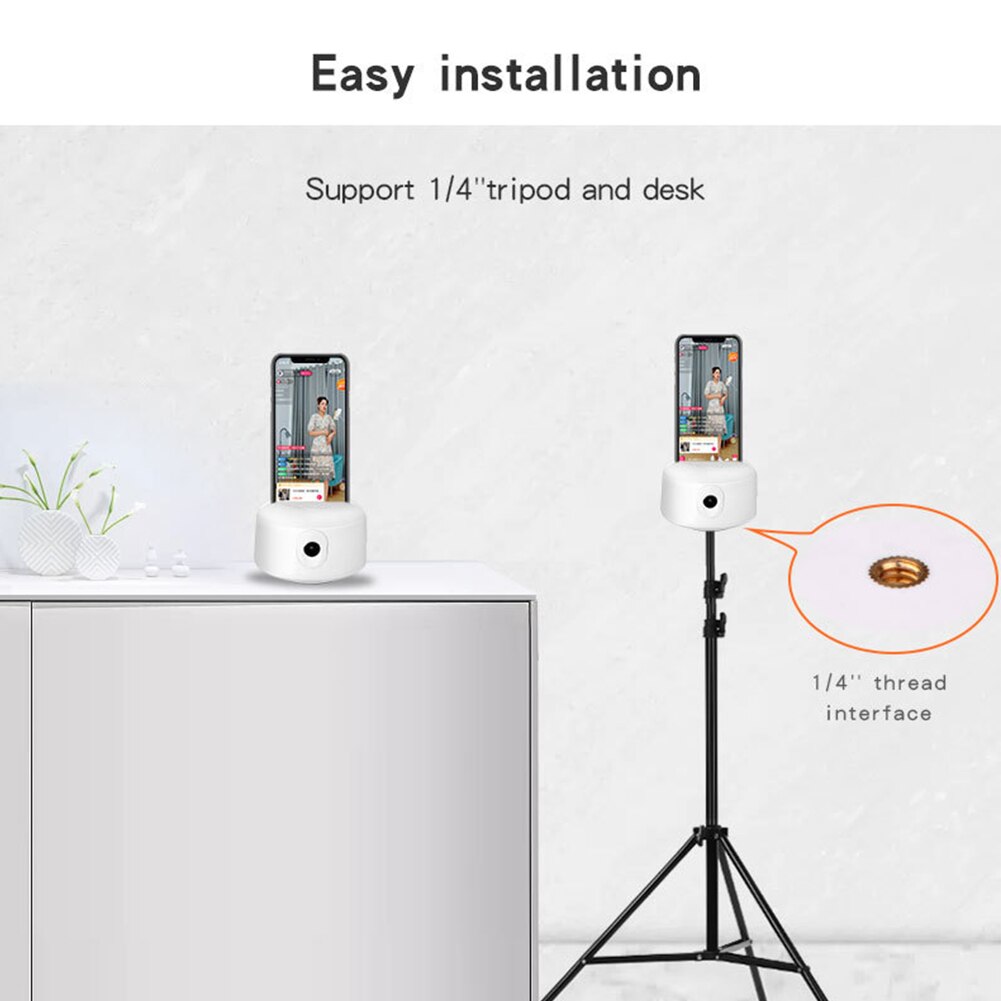 Hands Free 360 Degree Rotation Video Chat Desktop Online Teaching Live Broadcast Multifunction Home Smart Tracking Mobile Holder