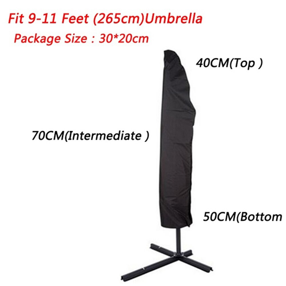 2m parasols de terrasse, support de protection pour parasol, 48 lampes led, auvent de jardin extérieur, abri solaire pour cour, piscine, plage: 265cm couvertures