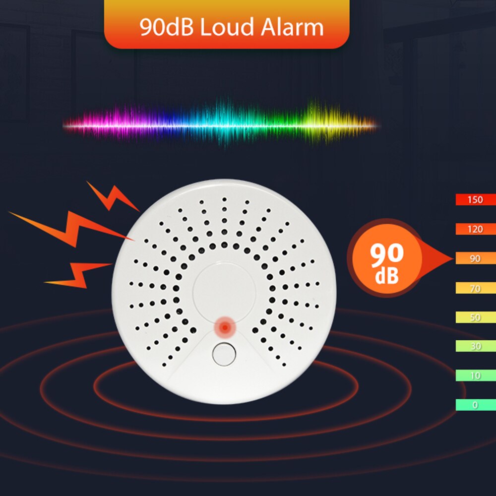 Wifi Fire Smoke Temperature Sensor Wireless Smoke Temperature Detector for Automation Home System SmartLife APP Control