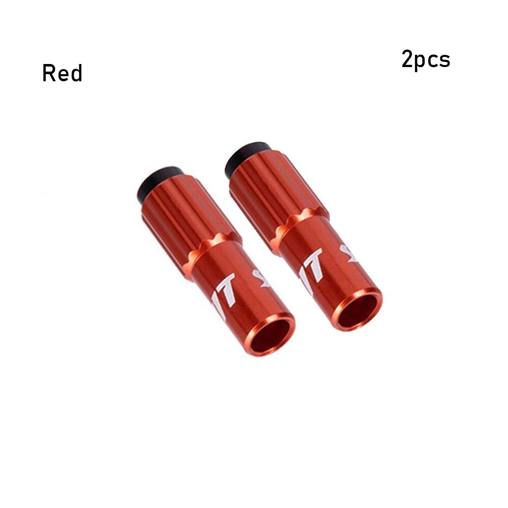 Micro Adjustable Screws MTB Bike Brake Cable Gear Shift Connector Bike Shifter Cable Line Parts Regulator Adjust Housing Caps: Red 2pcs