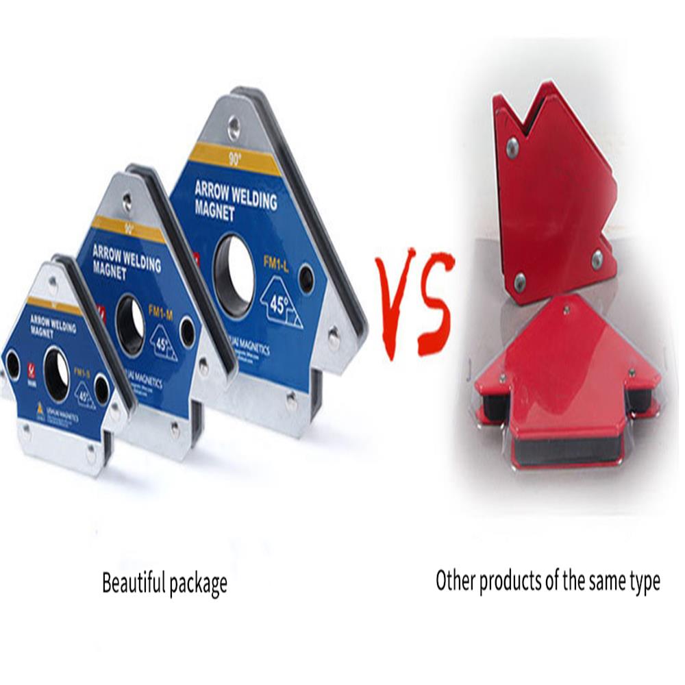 2Pcs 55LBS Magnetische Houder Lassen Hoek Multi-Hoek Soldeer Pijl Magneet Weld Fixer Klepstandsteller Locator Hulpgereedschappen 55LBS