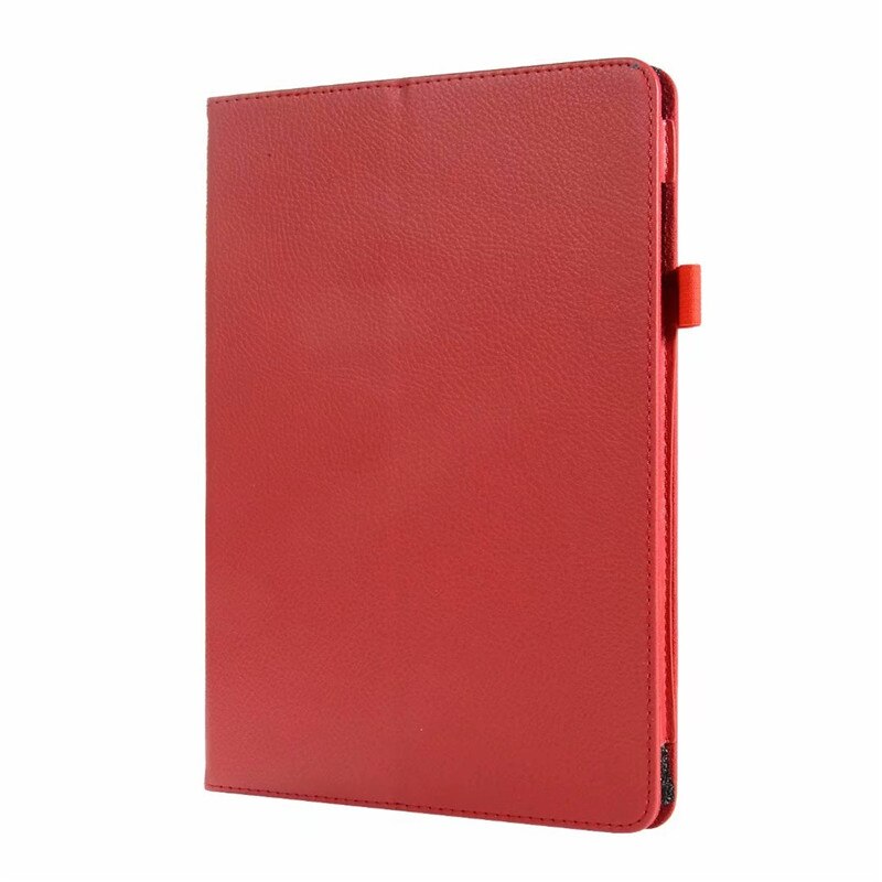 Litchi pu læderetui til huawei mediapad  t5 10 cover til huawei media pad ags 2-w09 ags 2-l09 ags 2-l03 ags 2-w19 10.1 tommer cover: Rød