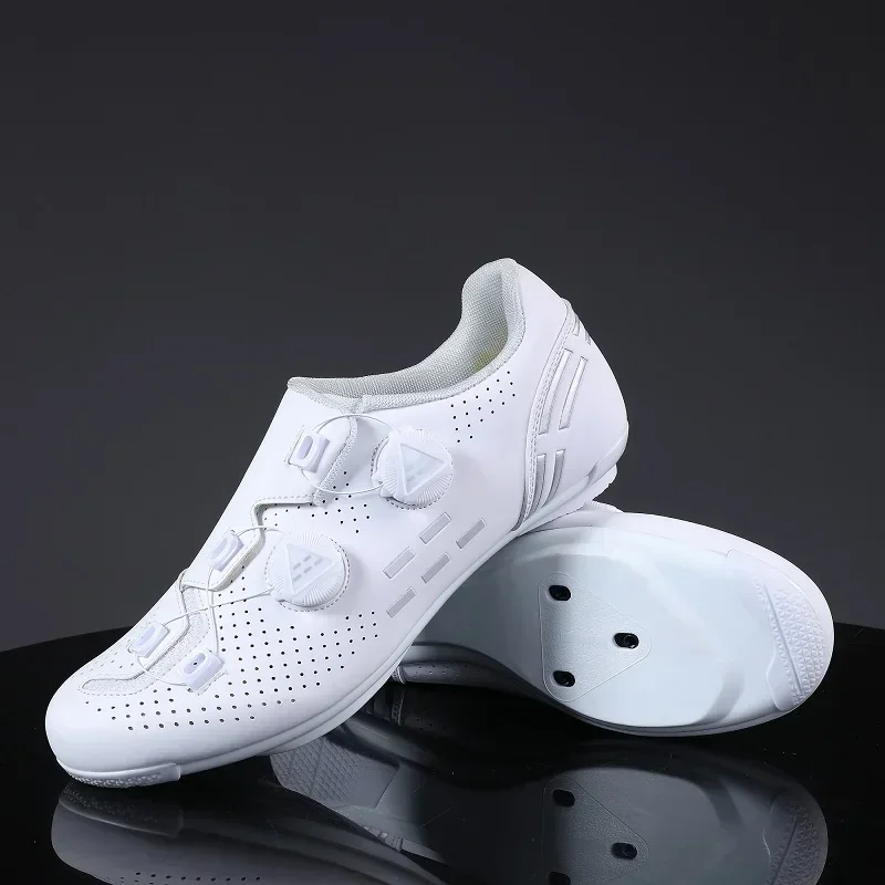 Man Road Cycling Shoes Flats Cleats Shoes Women White Speed Cycling Sneaker Self-Locking Non-slip Mountain Bicycle Bike Shoes