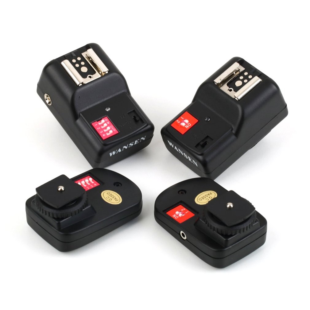 Wireless 4 Kanalen Praktische Flash Trigger Zender Met 2 Ontvangers Set Voor Nikon Voor Canon PT-16GY Nikon, Canon ZC954700