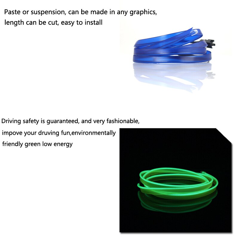 EL Draht Auto LED streifen licht für Neon- Party dekoration licht fahrrad tanzen lampe 12V wasserdicht USB streifen lampen innen flexibel