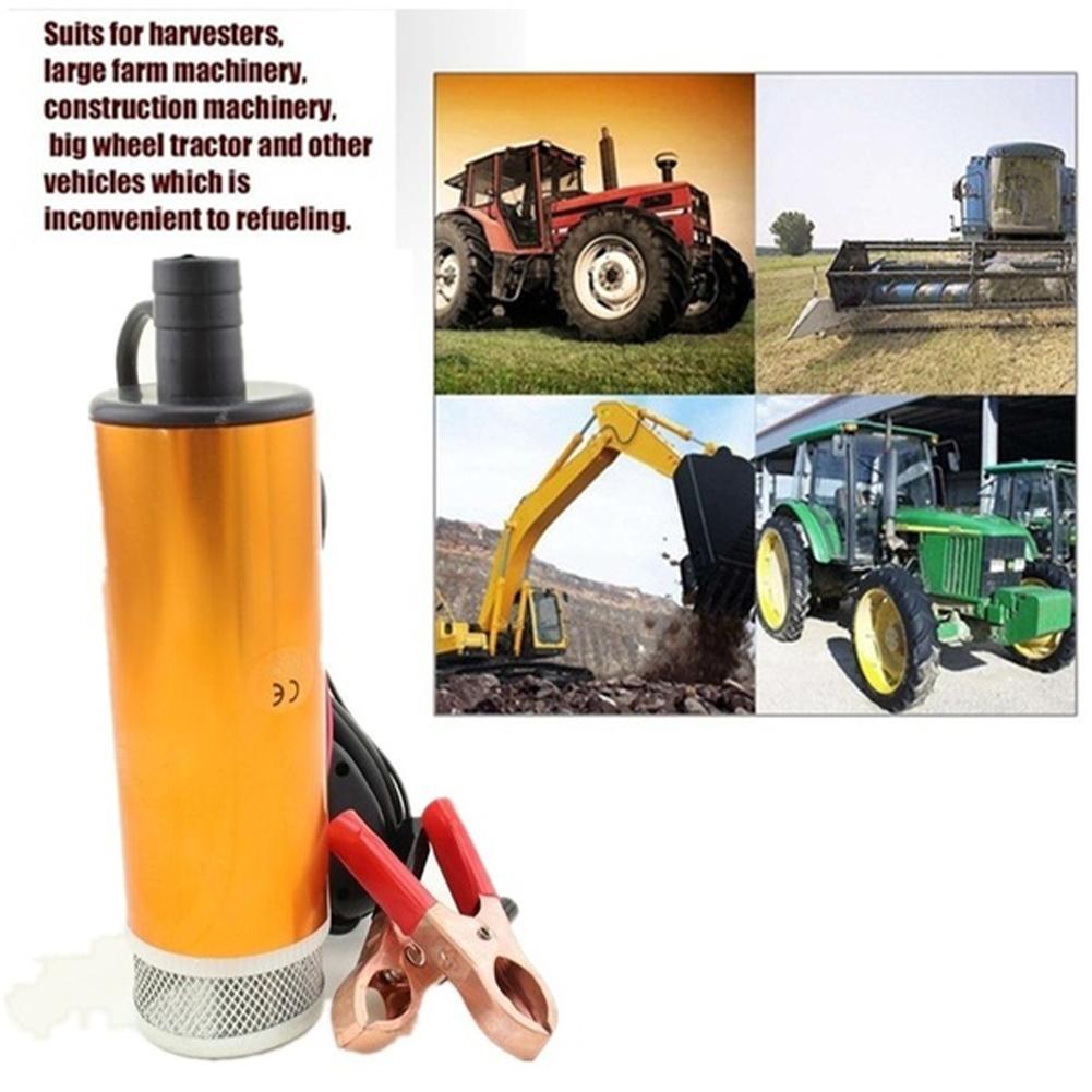 Portable Electric Fuel Pump Oil Pumping 60W With 5M Wire Micro Submersible Pump 12V 24 Volt Submersible Oil Pumping Water