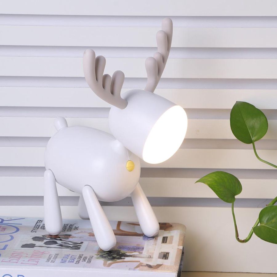 Veilleuse En Silicone Forme Cerf - Rechargeable USB - Lumière Douce Réglable - Pour Chambre Bébé, Enfant, Ado - Cadeau