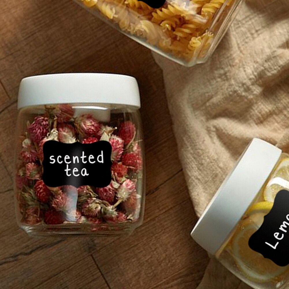 150 Labels Roll Black Erasable Blackboard Sticker Craft Kitchen Jars Organizer Labels Chalkboard Chalk Board Stationery Sticker