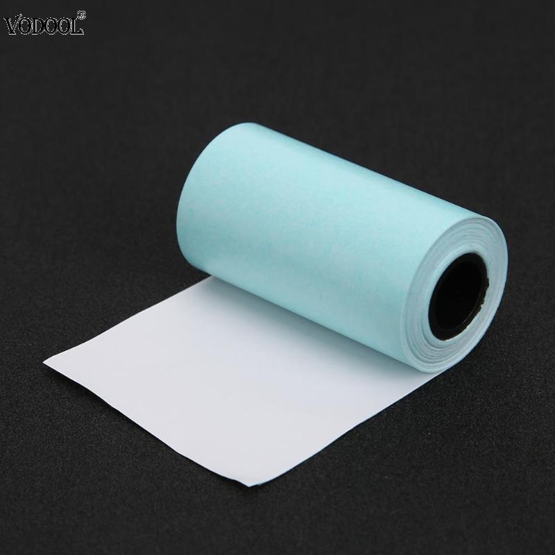 Papel térmico para impressão de fotos, 3 rolos, fax, impressão, papel adesivo, foto para mini impressora de bolso, paperang 57mm