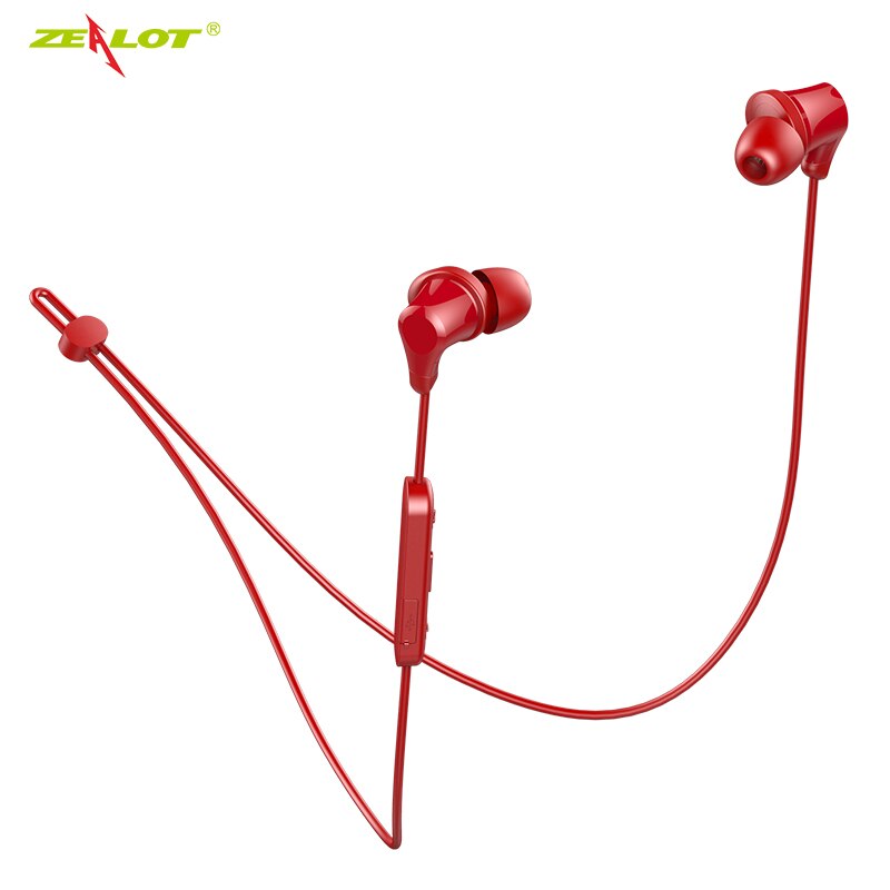 ZEALOT H11 Sport Bluetooth Earphone Running Waterproof Wireless Headphones Handsfree Headset with Mic for Phones connect 2 devic: Red