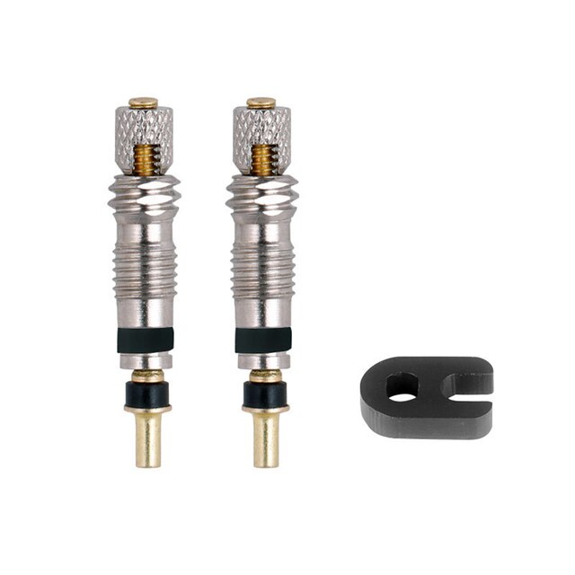 2/6/12Pcs Presta Ventiel Racefiets Vervanging Tubeless Core Franse Ventiel Met Core Service tool Fiets Bandventieldop: 2pcs