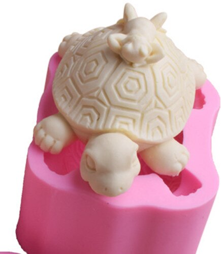 Skilpadde silikonform kake dekorasjon fondant kake 3d mold såpeform matkvalitet silikonform for sjokoladekake: Stor