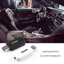 1 * adattatore USB Bluetooth per auto trasmettitore adattatore Audio AUX a USB senza fili Bluetooth Audio stereo ricevitore musicale automatico