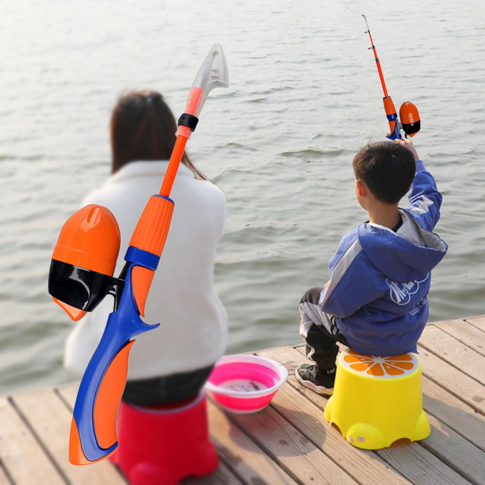 Kids Telescopic Fishing Pole Pod All-in-One Reel Line Kit for Youth Beginners