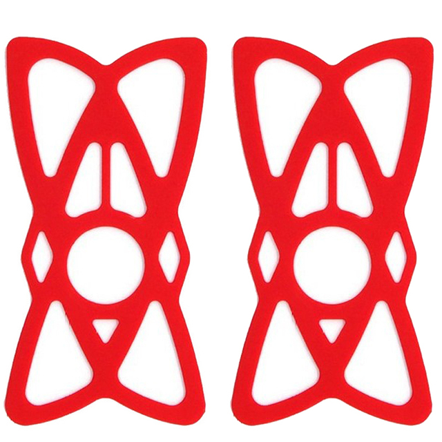 Motorfiets Fiets Telefoon Houder Elastische Siliconen X Web Grip Telefoon Mount Band Elastische Rubber Fietsen Navigatie Telefoon Vaste Band: Oranje