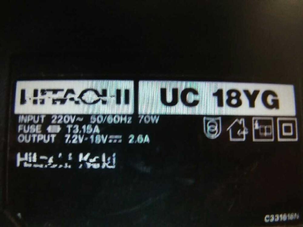 220-240V Charger USED UC18YG for HITACHI 7.2-18V EB914S FEB12S EB1214L EB1214S EB12B EB1414S EB14B EB1424 EB1812S BCC715 BCC915