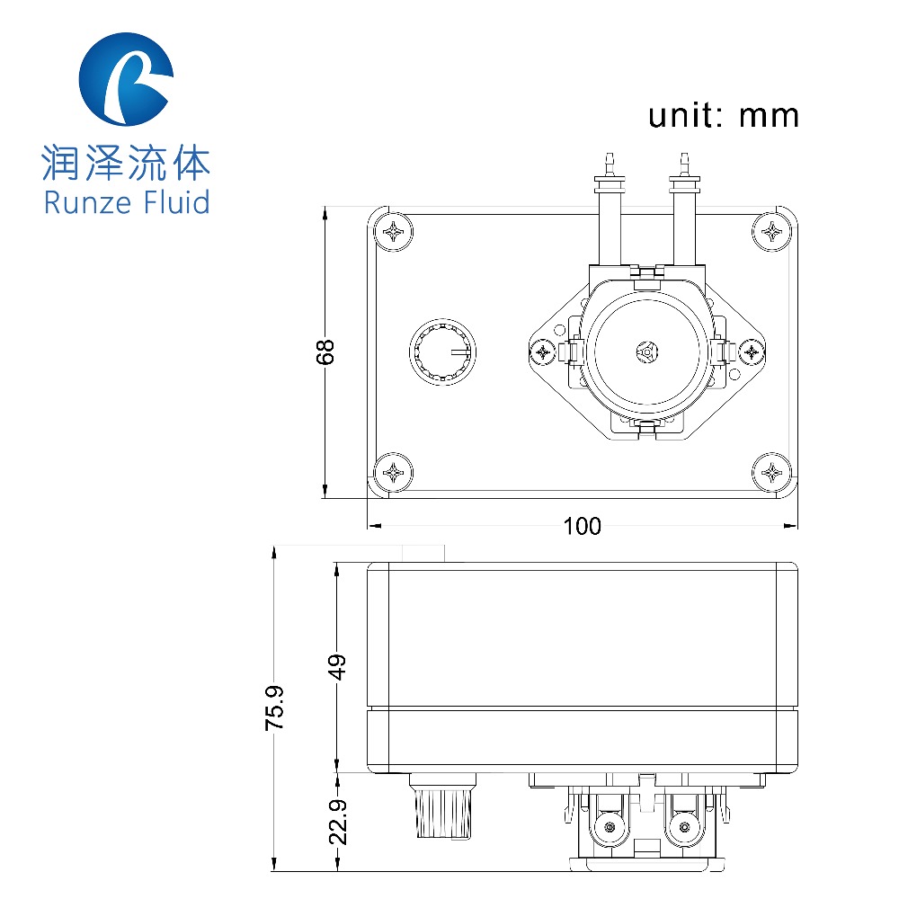 0-50ml/min Adjustable Small Peristaltic Pump 12v Silicon Tubing 2*4 3*5mm