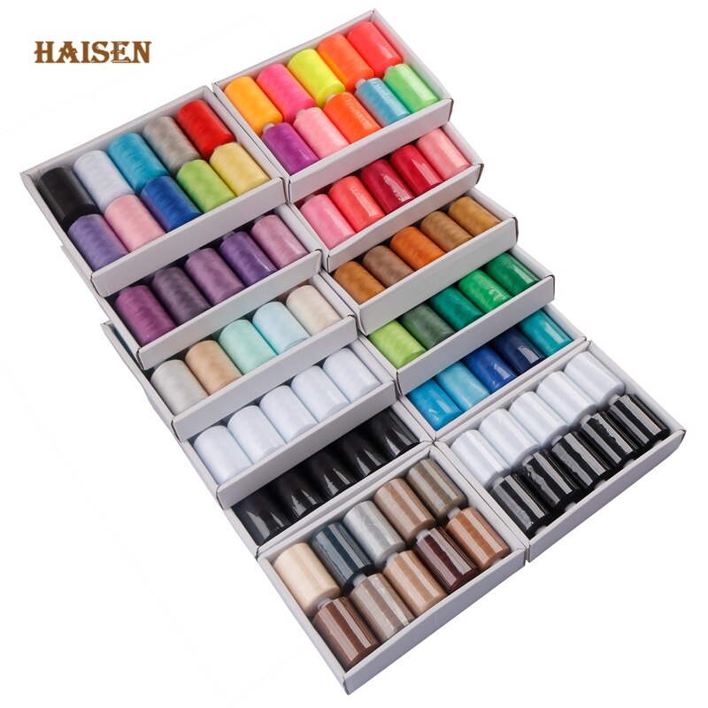 10 Spools/Set,402 Multi Colors Polyester Thread 1000 Yard Coil For DIY Quilting,Needlework&amp;Household Sewing Machine