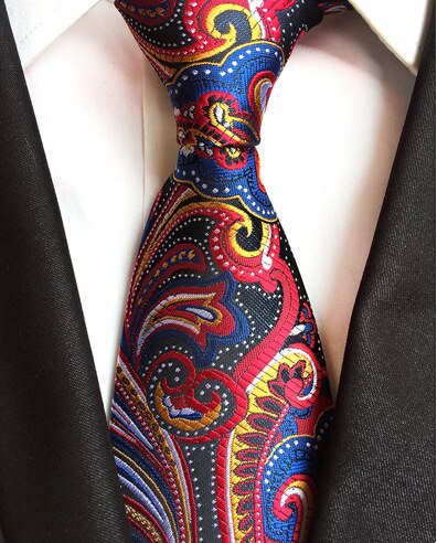 Gusleson 8cm klassisk glipper til menn 100%  silke jacquard paisley floral cravatta glipper mann brudgom forretningsslips tilbehør: 17