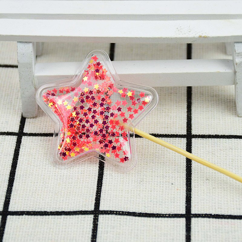 Relleno de lentejuelas de unicornio, Decoración de Pastel de estrellas, para magdalenas, de cumpleaños, decoración de ducha de bebé hojaldre para Postres, 5 uds.: A07