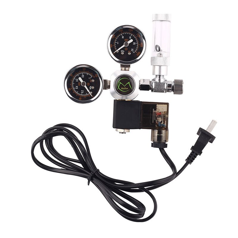 Akvarie  co2 regulator  w21.8 220v magnetisk magnetisk kontraventil akvarie bobletæller  co2 kontrol vand plante akvarium værktøj
