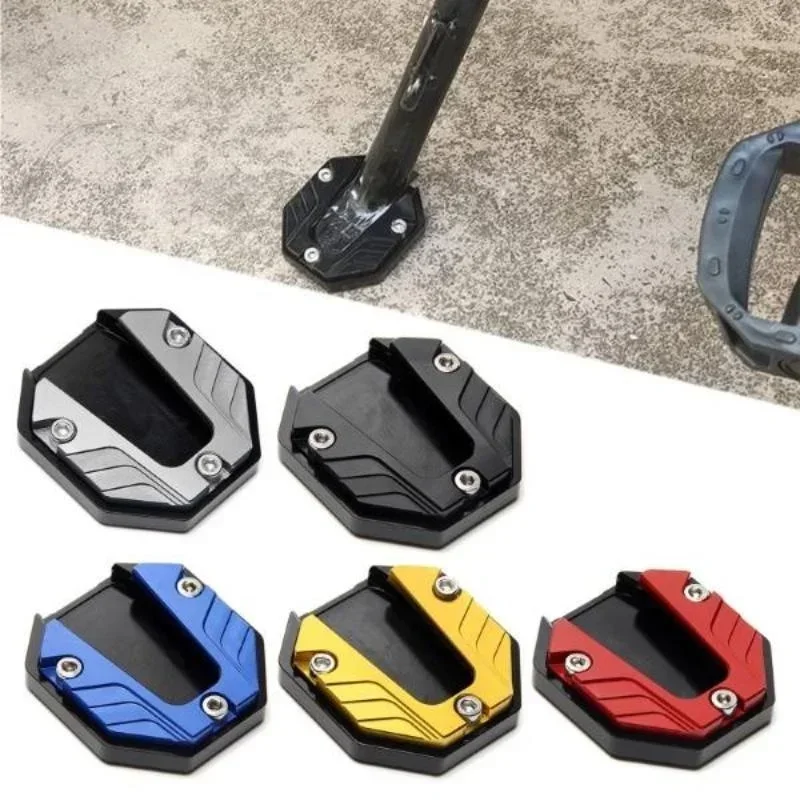 Motorfiets Parkeren Kickstand Extender Voet Zijstandaard Pad Ondersteuning Plaat Motor Accessoires