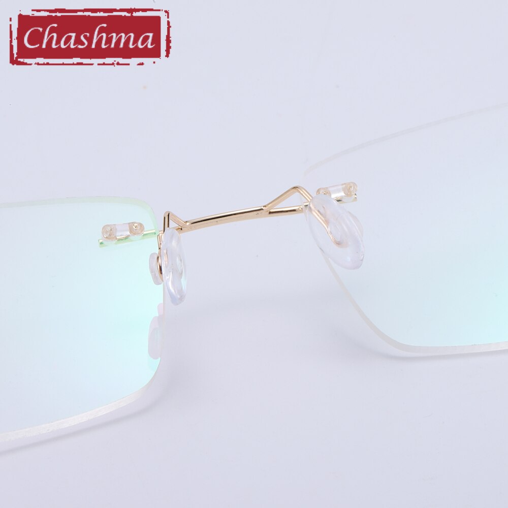 Chashma Brand Rimless Titanium Alloy Ultra Light Weight Myopia Glasses Frame Optical Eye Glasses For Men Frameless Eyewear 2 G