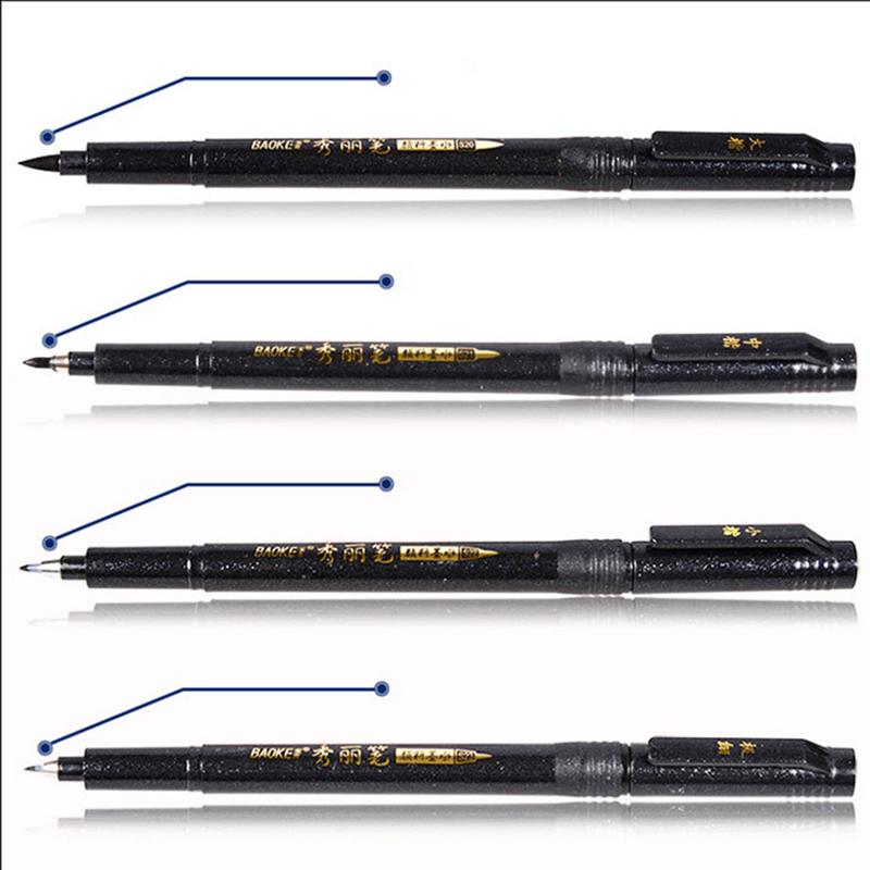 4pcs Writing Brush Calligraphy Pen Ink Writing Brush Signature Writing Painting Tool