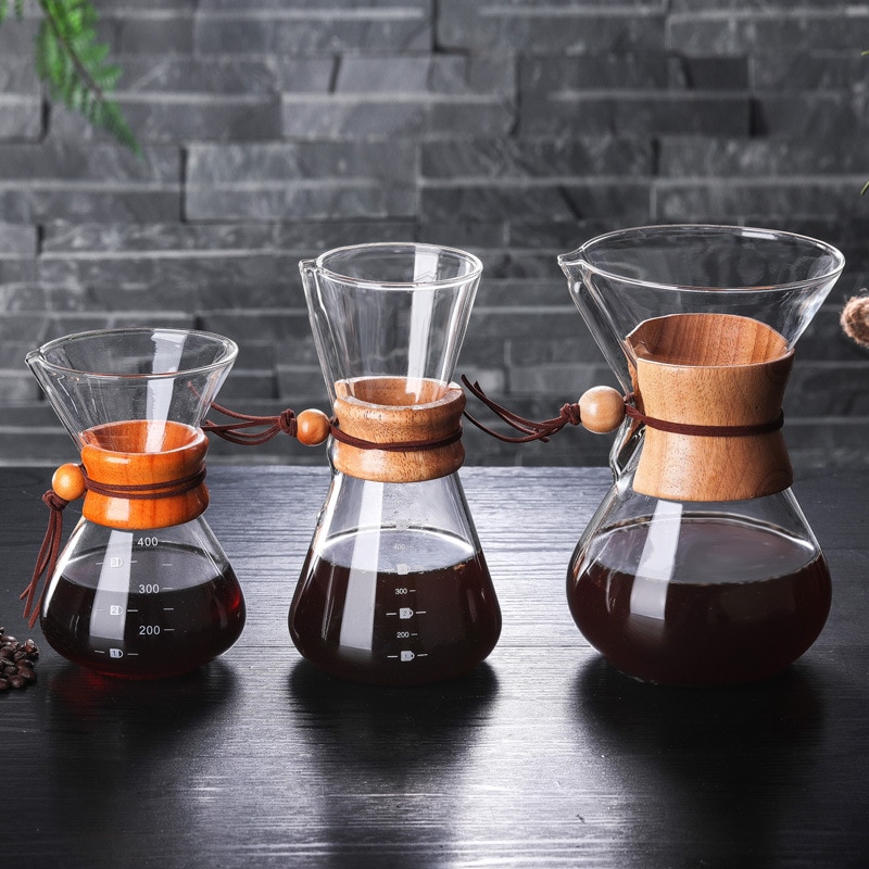 400 Ml 600 Ml 800 Ml Glas Koffiezetapparaat Espresso Potten Machine Met Rvs Filter Hoge Temperatuur slip Thuis
