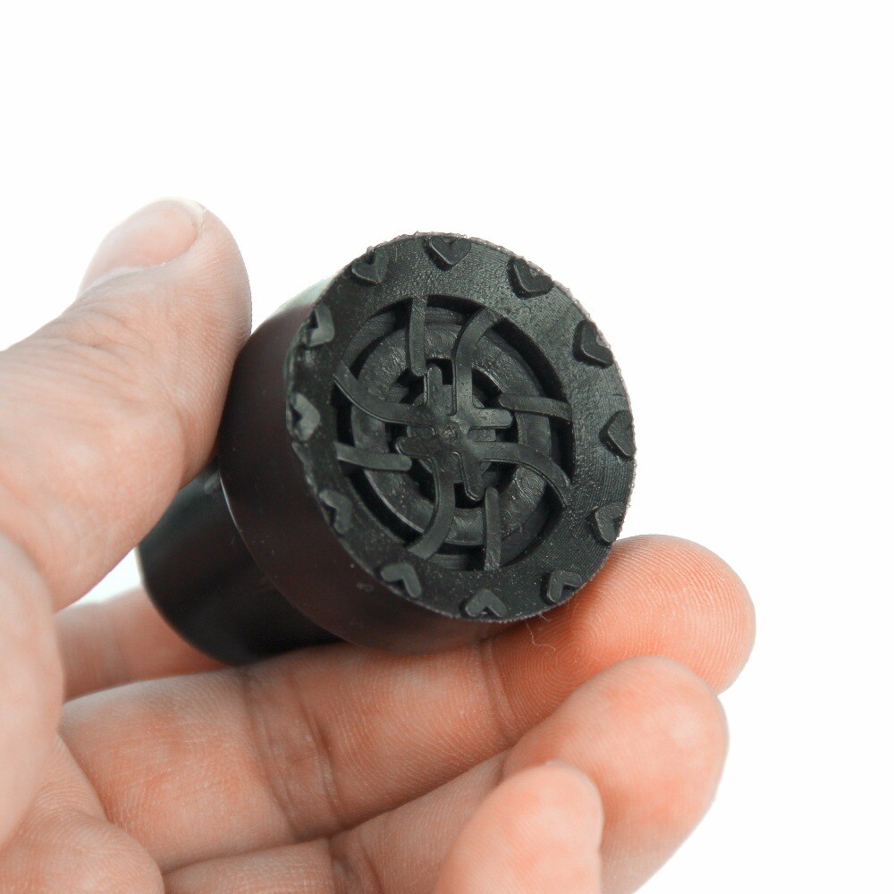 1 pièces bas 19mm gomme souple tampons en caoutchouc marche randonnée bâtons fin couverture conseils canne béquille coussinet en caoutchouc robuste virole en métal