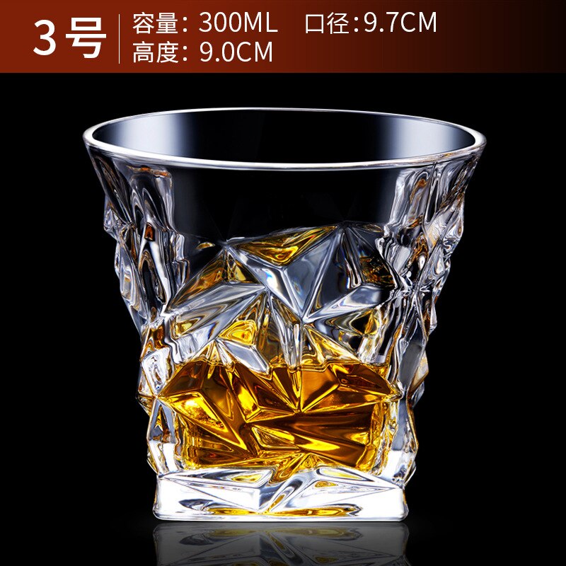 Varmebestandig blyfri gennemsigtig vinglas øl steins whisky brandy vodka kop multi mønster drinkware bar: 3