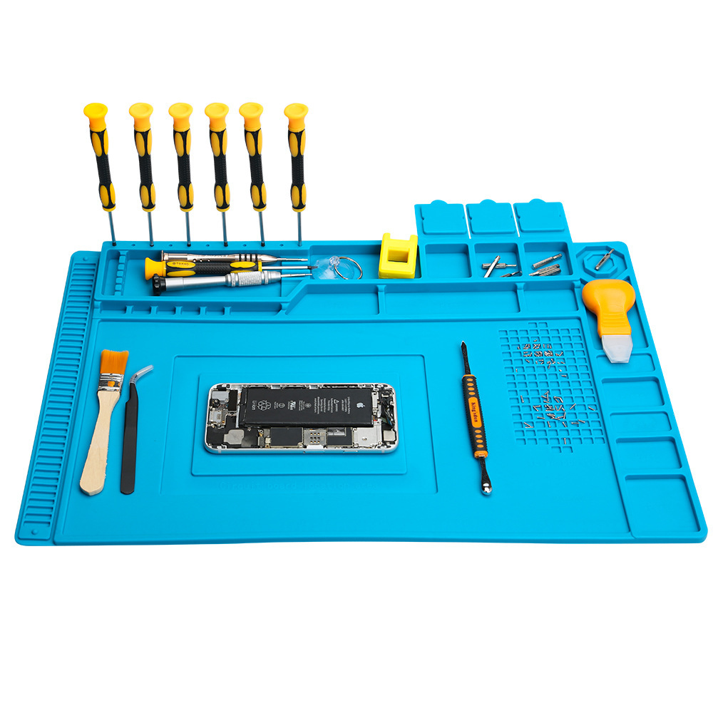 Antistatic ESD Soldering Mat For Bga Rework Station Large Ipad Repair Heat Insulation Mat Pad Small Silicon Mat Thick Soldering