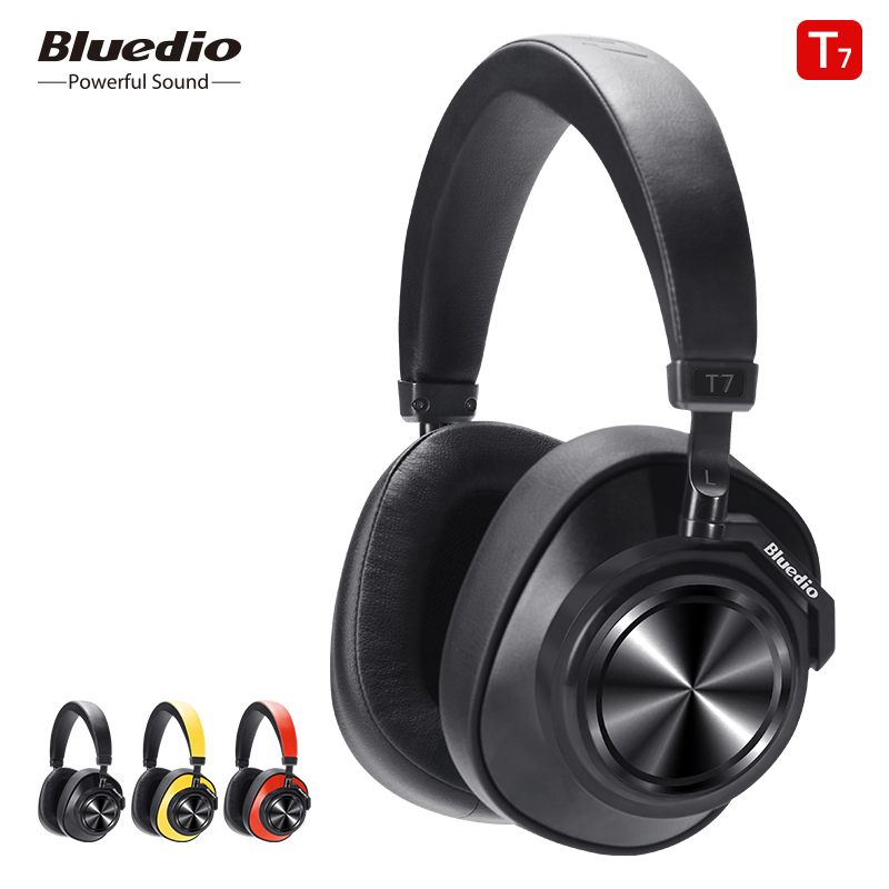 Bluedio T7 auriculares inalámbricos con Bluetooth auriculares con cancelación activa de ruido definido por el usuario para teléfonos y música