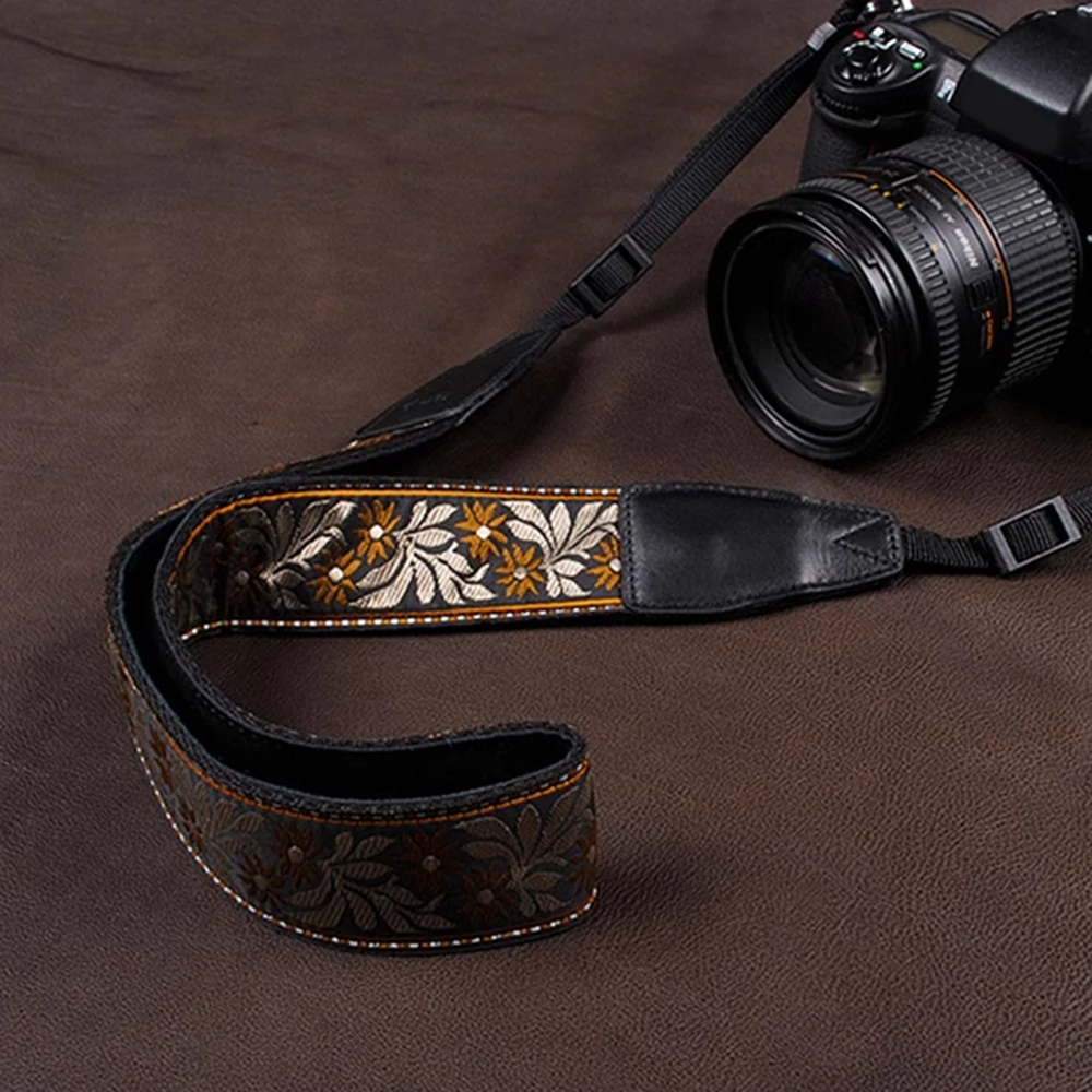 Borduurwerk Camerariem Verstelbare Digitale Slr Camera Schouderbanden Universele Micro Enkele Camera Hals Riem Riem Accessoires
