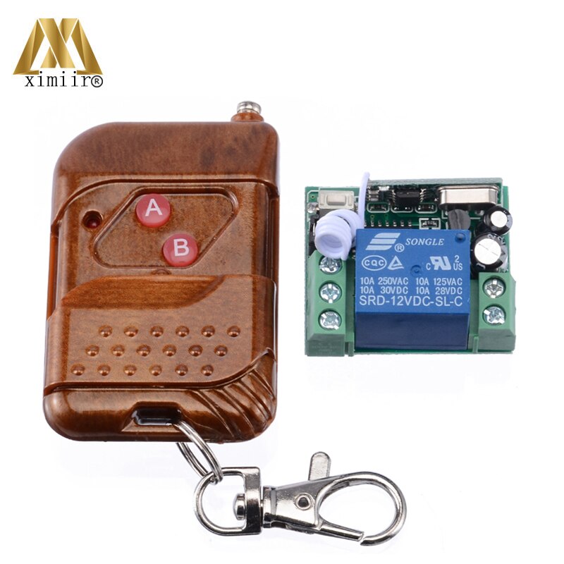 1pcs DC 12V Wireless Relay Remote Control Switch Receiver Transmitter Kits Relay Switches For Access Control System