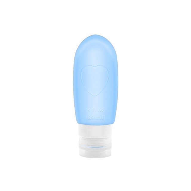 89ml butelki podróżne szczelne silikonowe pojemniki podróżne wielokrotnego użytku wyciskane zestawy tubek podróżnych pojemniki toaletowe dla pozorny: niebieski