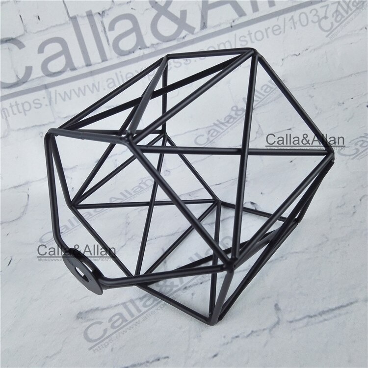 iron black cage lamp shade M10 hole E27 edison DIY lighting accessories lamp shade
