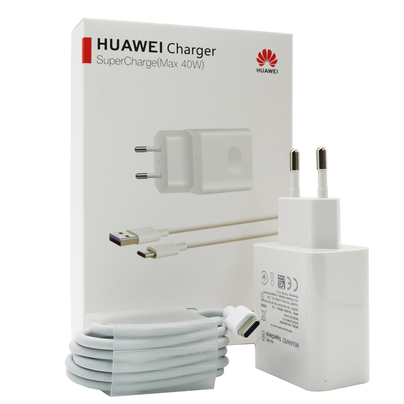 Huawei Supercharge Fast Charger Max 40W 10V/4A With 5A Cable For Huawei P30 P40 Nova 5 5t 7 Pro Mate 30 20 Pro Magic 2 Honor V30